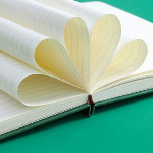 Factory Wholesale Custom Logo Printed A5 Diary Notebook with Elastic Strap Paper Cover Sewing Binding Green Gift Option - Product Image 3