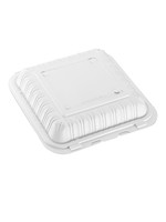 Nouveau modèle 2026 – Boîte à burger américaine en MFPP blanc/noir de 8 pouces – Contenant alimentaire en plastique à emporter