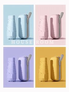 Parapluies de Voyage de Poche en Gros, Haute Qualité, Pliables en 5 sections, Protection UV, Mini Capsule Extérieure Personnalisée Contre la Pluie et le Soleil pour Filles - Product Image 2