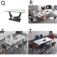 Table à manger extensible en dalle de pierre italienne, table à manger pliante pour la maison, table à manger rectangulaire télescopique moderne et minimaliste