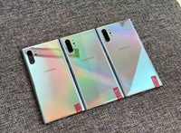 Pour Smartphone Note10 Plus 5G LTE Octa Core FHD avec Capteur d'Empreintes Digitales Arrière Irisé, Écran AMOLED, Android 10, Anglais