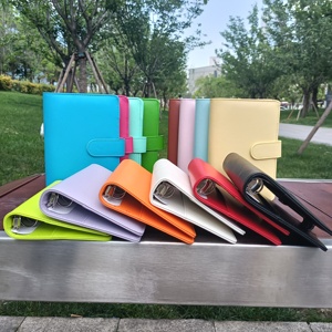 ขายส่งที่กำหนดเองมาการูน Binder 6แหวน <span class=keywords><strong>A6</strong></span>หนัง Pu สีรุ้งงบประมาณ Binder ไดอารี่วางแผนโน๊ตบุ๊คออแกไนเซอร์วาระ - Product Image 5