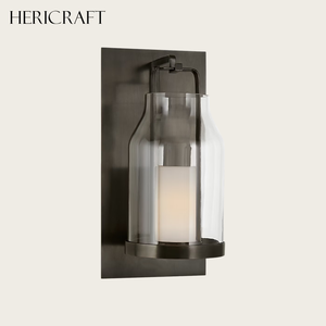 Applique murale LED moderne en bronze avec verre pour chambre, couloir, entrée, patio 110V – Vente directe - Product Image 2