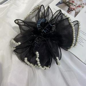 Horquilla de PC con lazo grande de alta calidad, pinzas delicadas a la moda para el cabello, pinzas para el cabello con perlas de imitación, accesorios para el cabello con flores - Product Image 4