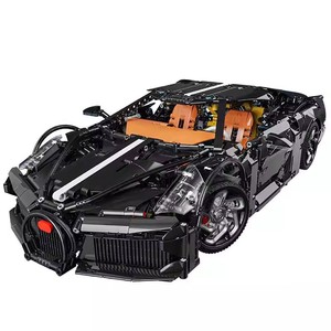 Blocs de construction chinois, série sonore nocturne, modèle de <span class=keywords><strong>voiture</strong></span> de sport Bugatti télécommandée électrique, 40 pièces, assemblage de difficulté élevée - Product Image 5