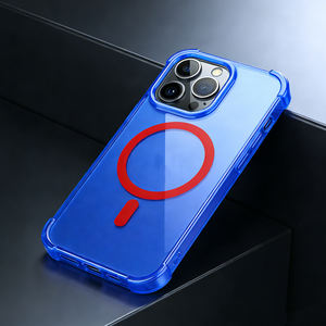 Funda de TPU Semitransparente de Lujo Personalizada <span class=keywords><strong>para</strong></span> Modelos 14-17, Magnética, Resistente a Impactos, Marco de Doble Tono, Carga Inalámbrica - Product Image 2