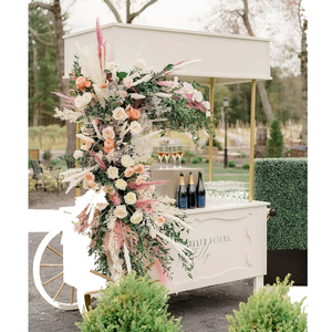 Chariot à café en aluminium et fibre de verre sur mesure au prix d'usine pour la décoration de fête de mariage avec un design personnalisé - Product Image 2