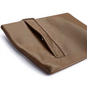 <b>Men</b> Genuine <b>Leather</b> Heated <b>Jacket</b> Mandarin Collar Zipper Closure Casual Slim Fit Winter Wear Light <b>Brown</b> Color Regular Front - Product Image 4