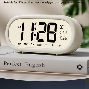 Reloj <span class=keywords><strong>Despertador</strong></span> para Dormitorio de Estudiantes y Niños con Termómetro, Multifuncional, Pantalla LCD, Luz Nocturna de Escritorio, Funciona con Batería - Product Image 4