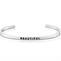 Bracelet personnalisé gravé en acier inoxydable de 4 mm, personnalisation légère, bracelet inspirant personnalisé