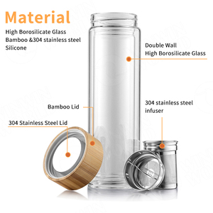 แก้วน้ำเก็บความร้อนสองชั้นแบบพกพา ปลอดสาร BPA สำหรับชง<span class=keywords><strong>ชา</strong></span> พร้อมที่<span class=keywords><strong>กรอง</strong></span><span class=keywords><strong>ชา</strong></span> สำหรับ<span class=keywords><strong>ชา</strong></span>ใบหลวม - Product Image 3