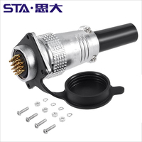 Connecteur aéronautique P28 DIN 8/10/19/20/26 broches Mâle/Femelle en laiton compatible FPC, boîtier en alliage de zinc, indice de protection IP65, certifié CE/ROHS