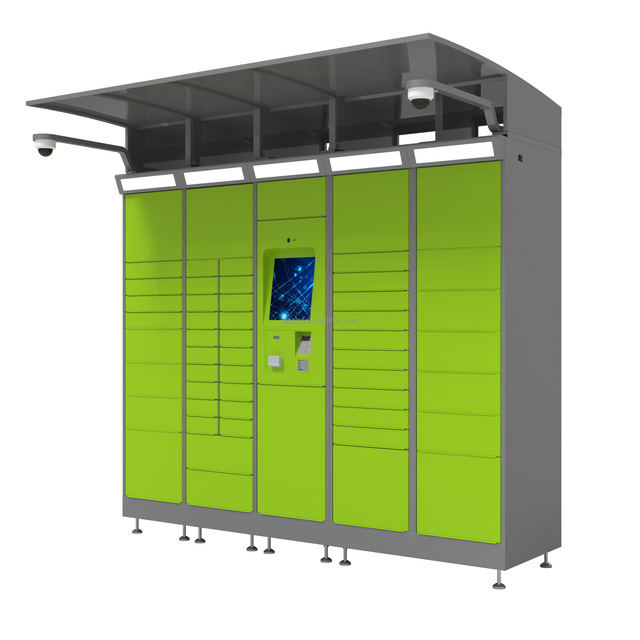 AI Intelligent Post Office Cabinet Post Office Express Delivery Electronic Rfid Smart Parcel Locker Vending Machine Android