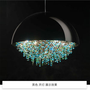 Candelabro semicircular de acero inoxidable de cristal de Diseño de Milán, luces colgantes para restaurante, sala de estar, dormitorio y Villa de estudio - Product Image 4