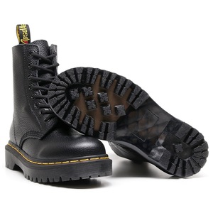 Botas de Motocicleta de Invierno con Plataforma de Cuero Vacuno, 8 Agujeros, Cierre Lateral, Punta Redonda y Tacón Grueso para Mujer y Hombre - Product Image 5