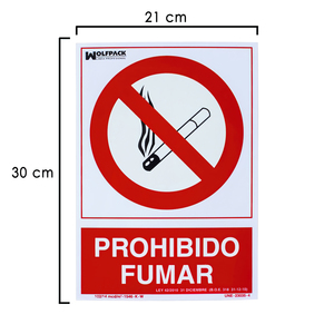 Cartello Proibito Fumare 21 x 30 (H) cm. - Product Image 1