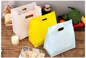 Borsa da asporto con Logo personalizzato per fast food da asporto da asporto spessita in plastica usa e getta per borse da ristorante - Product Image 5