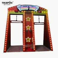 Tolefun CE Jeux de compétences de grande taille en métal de haute qualité pour les fêtes foraines, défi Hangtime, thème étoile rouge à LED, manèges de fête foraine, parc d'attractions, 2 joueurs