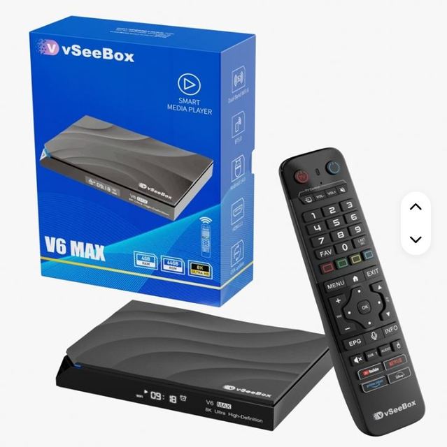 Verified Seller 2026 VseeBoxs V6 Max Bundle with Voice Control Remote Ultimate 8K Android TV Box-V6 Plus
