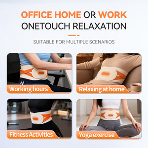 Cinturón de masaje abdominal con compresa caliente y vibración para la espalda, masajeador corporal multifuncional para ejercicio y pérdida de peso. - Product Image 2