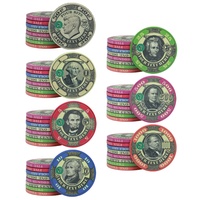 Jetons de poker de 10 grammes en gros, personnalisables avec une valeur en dollars, pour créer des jeux de table de casino