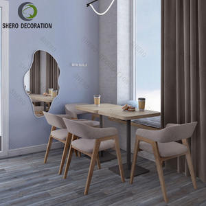 Design d'intérieur de café tendance, mobilier de café sur mesure, comptoir de bar à café en marbre avec comptoir de présentation de gâteaux - Product Image 5