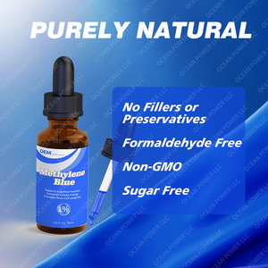 Solution de Méthylène Bleu en Gouttes à Marque Blanche OEM 30ml 50ml 100ml Hautement Dosée 1% Premium Testée en Laboratoire pour Adultes - Product Image 5