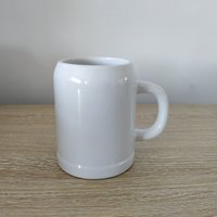 Mug en céramique personnalisé avec logo, pour club de bière, funérailles, avec poignée, 0,5 L, couleur unie, activité de fête, tasse à bière, passe au micro-ondes et au lave-vaisselle