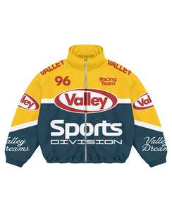 Chaqueta Deportiva Valley Sports Division para Hombre, Cortavientos, con Cierre, Cuello Alto, Estilo Deportivo, Diseño con Bloques de Color y Estampado, para Otoño - Product Image 3