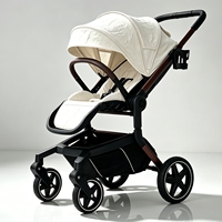 Poussette Bébé Ultra Stable Luxe Landleopard Kingkong, Cadre en Alliage d'Aluminium Pliable, Capacité de Charge 20KG, pour 0-3 Ans