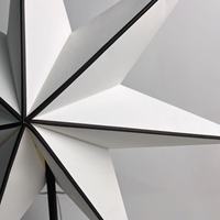 Lampe de table de Noël avec étoile en papier à sept angles pour décoration d'abat-jour de bureau pour les festivals
