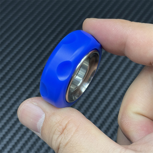 PEI Nylon Haptic <b>Ring</b> Mechanical Fidget Ratchet EDC Toys Stainless Steel+Pei Fingertip Metal Tyre Stress <b>Spinner</b> Fidget Toys - Product Image 6