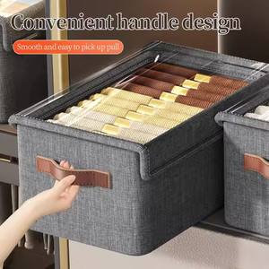 Organizador de ropa plegable al por mayor para pantalones, jeans, ropa interior y ropa de bebé, caja de almacenamiento con tapa para cajones - Product Image 2