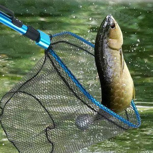 Épuisette de pêche pliable portable en aluminium monobloc anti-accrocs pour gros poissons et pêche en mer - Product Image 6