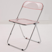 Chaises de salle à manger modernes en acrylique avec coussin amovible pour la maison, le bureau, l'appartement, la salle de bain, la salle de sport - Chaises en plastique colorées (Marque EAGLE)