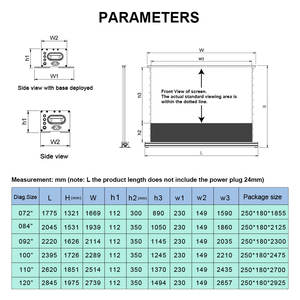 2023 nouveau lancement Wupro Smart Control 100/120 pouces CBSP motorisé écran de levage de sol à contraste amélioré écran de <span class=keywords><strong>projecteur</strong></span> ALR - Product Image 2