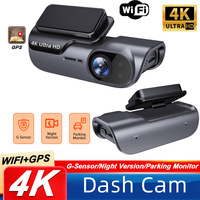 Caméra embarquée 4K haute définition avec Wi-Fi, vision nocturne, enregistrement en boucle et capteur G, garantie 1 an