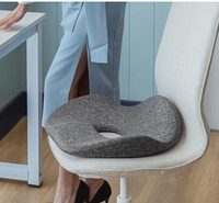 Coussin de siège en mousse à mémoire de forme en forme de U, antidérapant, orthopédique, pour le soulagement des douleurs du coccyx, de la sciatique et du dos, amovible et lavable, 100% siège