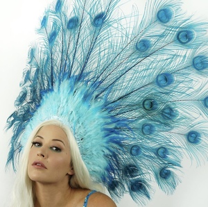 Plumas de Cola de Pavo Real Blanqueadas y Teñidas de Alta Calidad, Plumas de Pavo Real Coloridas de Tamaño Personalizado para Decoración del Hogar, Bodas, Carnavales y Disfraces - Product Image 5