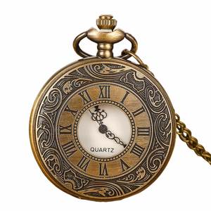 IStapromo <b>Gifts</b> High Quality Luxury Relief <b>Retro</b> Classic Engraved Vintage Skeleton Old Quartz Metal Alloy Pocket Watch for Sale - Product Image 1