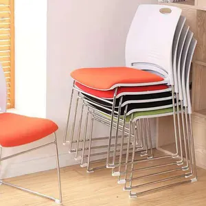 פשוט משרד כיסא צבעוני כיסא מבקר צוות ההדרכה מודרני כנס חדר אורחים Stackable משרד כיסא