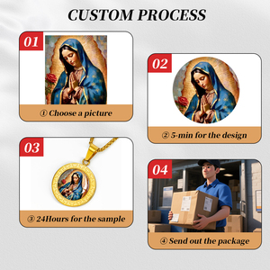 GIVELUCK vergine Mary oro ciondolo collana vergine maria figura religiosa regali religiosi ciondoli ciondoli gioielli - Product Image 5