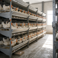 Nouvelle cage à poulets automatique de type H, système multi-niveaux, galvanisée à chaud, solution d'équipement pour élevages avicoles à grande échelle
