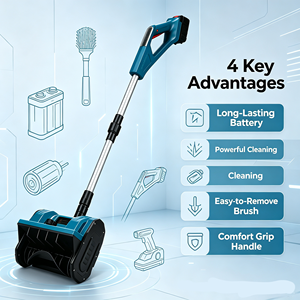 Outil de déneigement électrique portatif à piles avec moteur sans balais pour le balayage de la neige sur les routes et les trottoirs - Product Image 2