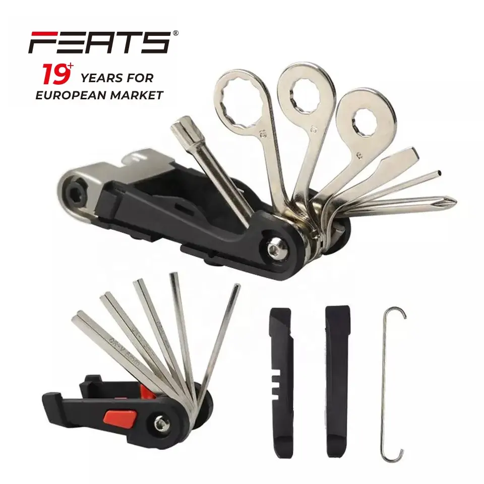 19 em 1 Multi-função Multi-uso Da Bicicleta Kit Ferramenta de Reparo para a Estrada E Mountain Bike Alforje E tipo Alavanca Cadeia Rebite