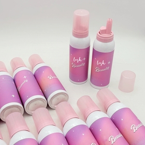 Shampooing fouetté pour extension de cils personnalisé de marque privée 100ml Mousse nettoyante à la fraise en matière plastique blanche et rose - Product Image 6