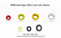 Accessoires pour sacs : Œillets métalliques ronds en laiton sans nickel de 10 mm de diamètre intérieur avec logo personnalisé pour vêtements