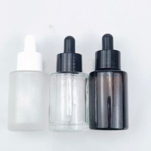 Flacon compte-gouttes en verre ambré à épaule plate pour huiles essentielles, 2 oz, vente en gros - Product Image 6