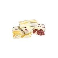 Barres de gâteau au lait fraise-mangue, bonbons gélifiés fruités, moelleux et croquants, avec amandes, en vrac 500g, OEM, vente en gros