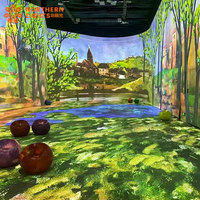 Système d'écran de projection Logiciel de mélange de bord de projection interactif virtuel d'art numérique dynamique immersif holographique